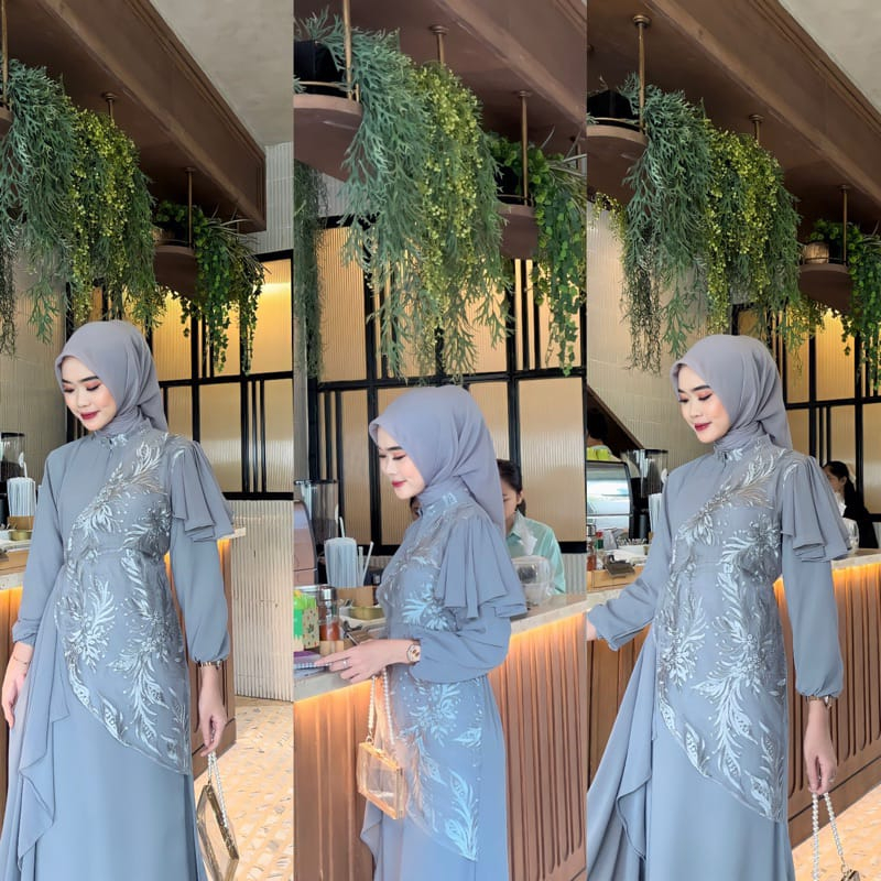 Insha DRESS Invitation FRIENDLY SIZE ML XL XXL DRESS ชุดเดรสปาร ์ ตี ้ BRIDESMAID DRESS Invitation