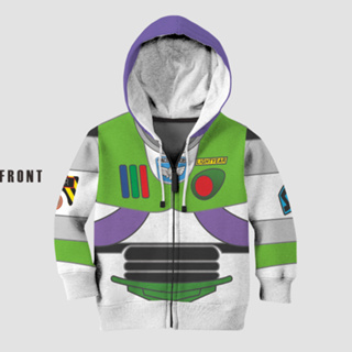 Buzz Lightyear Toy Story เสื้อแจ็กเก็ต แบบนิ่ม พิมพ์ลาย กําหนดชื่อได้ สําหรับเด็ก