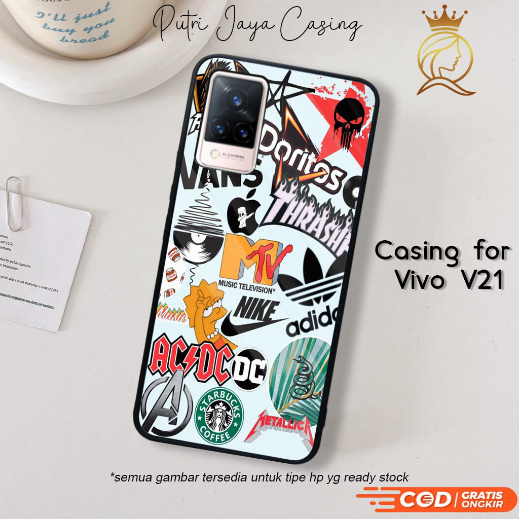 เคส Vivo V21 ล่าสุด Graffiti 08 เคส Vivo V21 Hardcase Softcase Glossy Kesing PutriCase