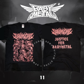 เสื้อยืด พิมพ์ลายวงร็อคเมทัล BABYMETAL JUSTICE FOR BABYMETAL สําหรับเด็ก