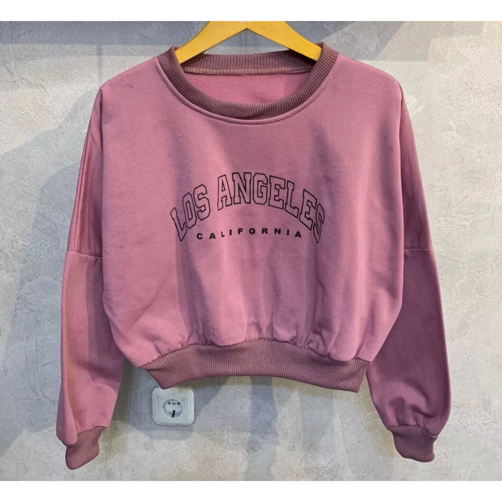 เสื้อครอป CREWNECK LOS ANGELES