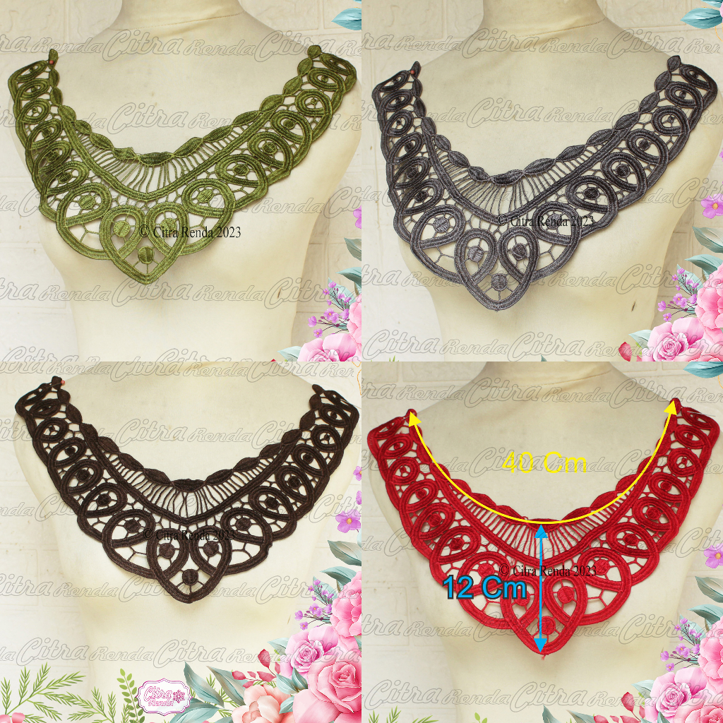 (ต่อชิ้น) แอพ540 แอปพลิเคชั่นปกปัก / แผ่นแปะคอ / ลูกไม้คอสวย