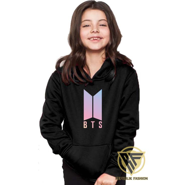 Katun เสื้อแจ็คเก็ตมีฮู้ดสําหรับเด็ก BTS เสื้อแจ็คเก็ตผ้าฟลีซผ้าฝ้ายสําหรับเด็ก BTS เสื้อกันหนาวสําห
