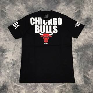 เสื้อยืด คอกลม พิมพ์ลาย Chicago Bulls สําหรับผู้ชาย