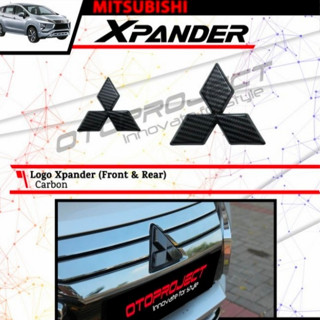 โลโก้คาร์บอนด้านหน้า และด้านหลัง สําหรับรถยนต์ Mitsubishi xpander xpander cross Otoproject