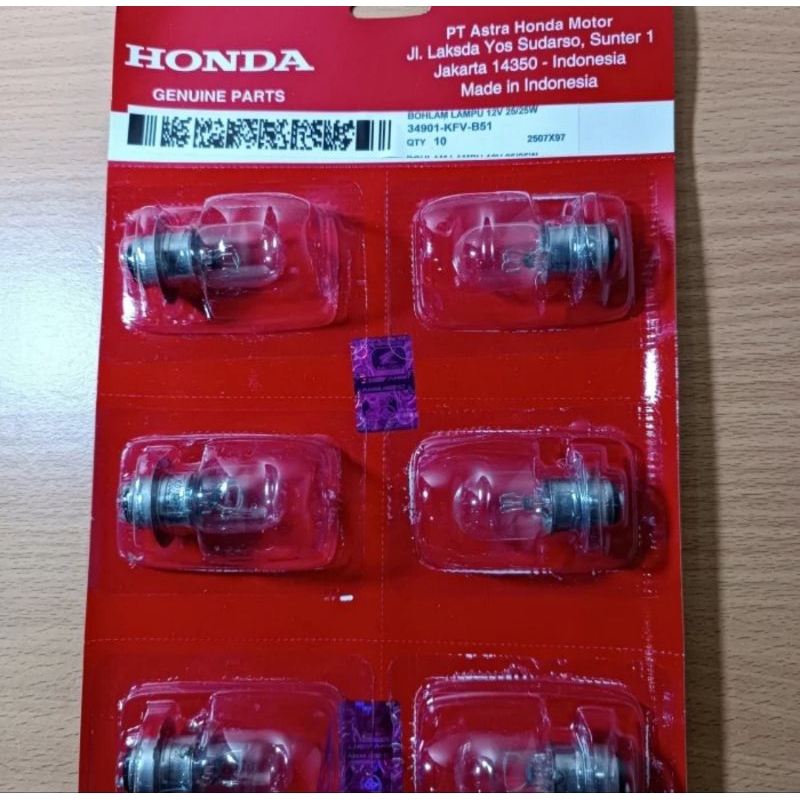 HONDA 12V 25W DPN BULB/LIGHT 34901-KFV-B51 (PER 1 ชิ้น)