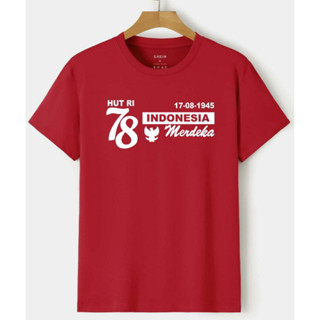 เสื้อยืด ลาย August 17th 78th Indonesia Merdeka