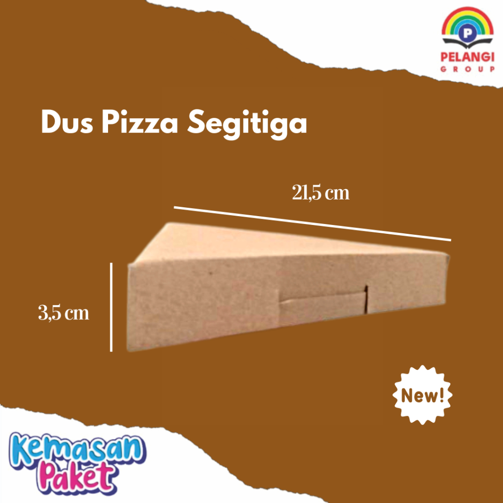 TRIANGLE PIZZA BOX SLICE PIZZA BOX กล่องสามเหลี่ยมลูกฟูก 21.5 x 3.5