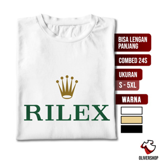 Rilex - Parody brand เสื้อยืดแขนยาว พิมพ์ลายโลโก้ Words แนวตลก ไม่ซ้ําใคร สําหรับผู้ชาย ผู้หญิง ไซซ์ 3XL 4XL 5XL 24s