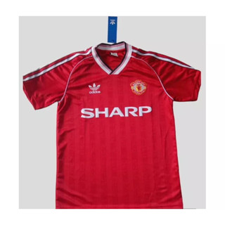 เสื้อกีฬาแขนสั้น ลายทีมชาติฟุตบอล United Home 1988 ชุดเหย้า สไตล์เรโทร สําหรับผู้ชาย