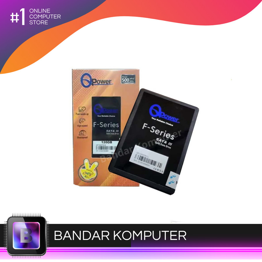 SSD SATA3 QPOWER 128GB จัดเก็บข้อมูลชั่วคราว