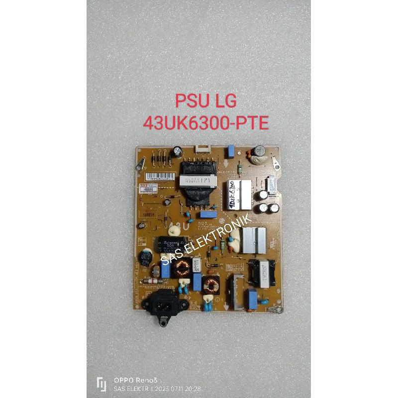 PSU POWER SUPPLY POWER SUPLAY REGULATOR TV LED LG 43UK6300PTE 43UK6300 PTE 49UK6300PTE 49UK6300 PTE