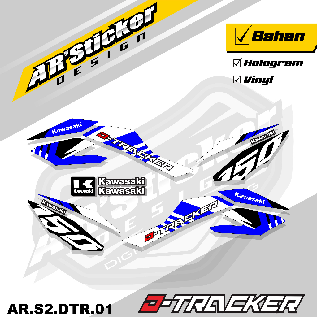 สติกเกอร์ติดตกแต่งรถจักรยานยนต์ Kawasaki Dtracker 150 D-TRACKER 150 150 Se Original AR 01