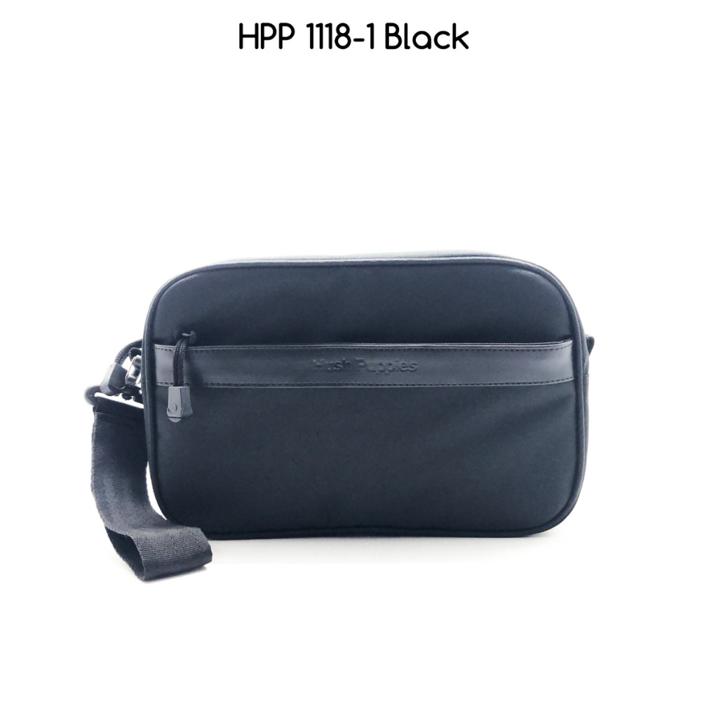 HUSH PUPPIES Hush puppy Men 's Bag 1118-1 สีดํา คุณภาพระดับพรีเมียม สามารถสลิงและคลัทช ์ ได ้
