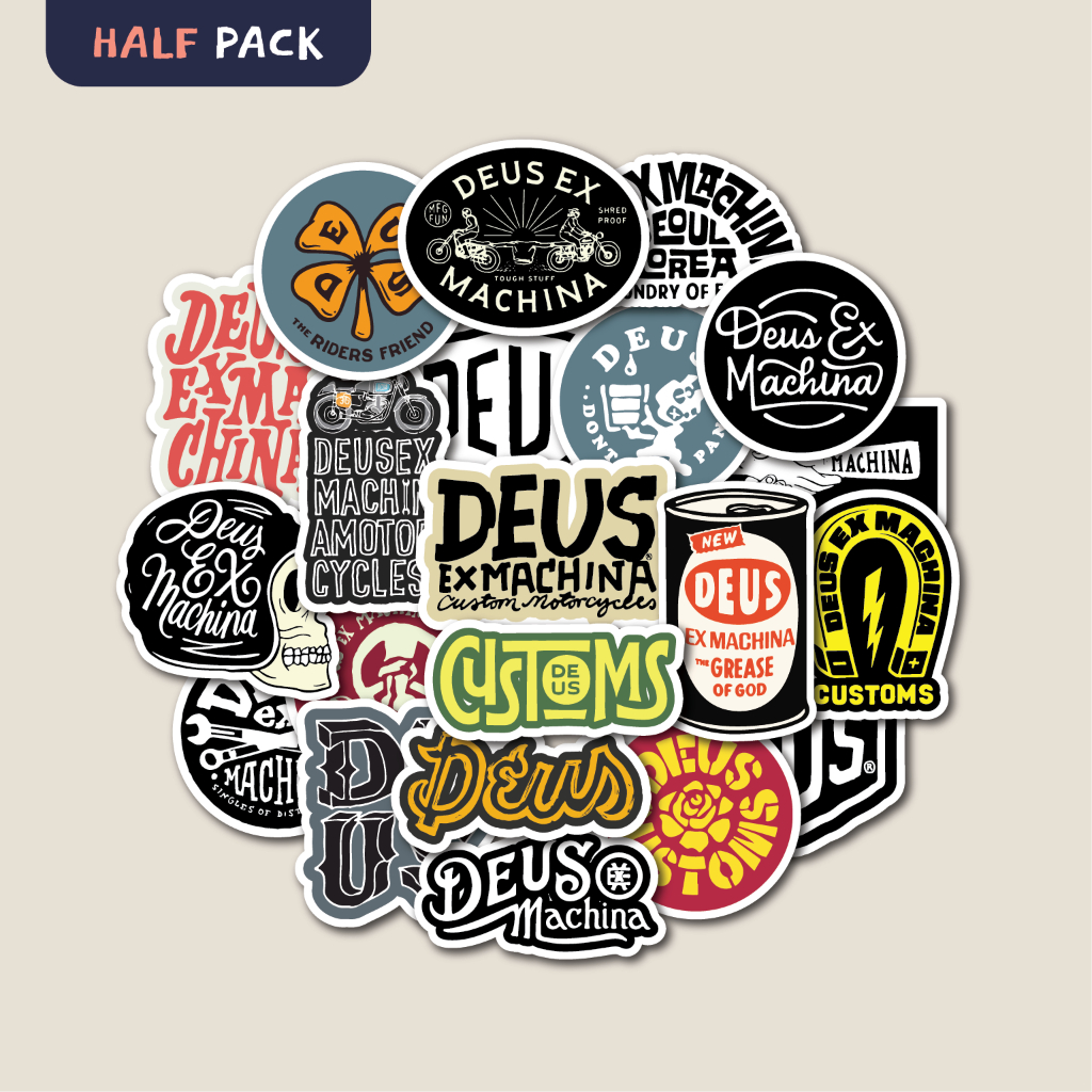 Deus EX MACHINA STICKER PACK | สติกเกอร์ติดแก้วน้ํา | หมวกกันน็อคกระเป๋าเดินทางแล็ปท็อปสติกเกอร์