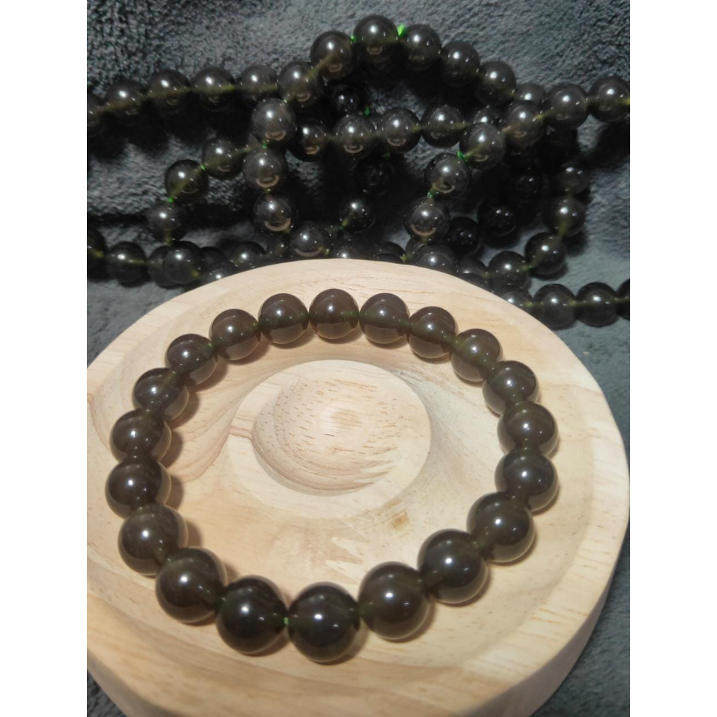 Agni manitite สร ้ อยข ้ อมือ Cintamani ธรรมชาติ 10 มม . เกรด AA