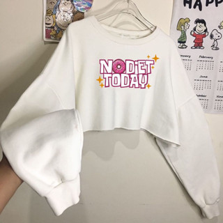 ใหม่ เสื้อกันหนาวครอป NODIET TODAY