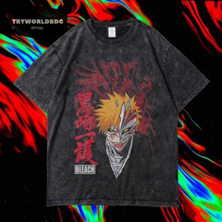 เสื้อยืด พิมพ์ลาย Tryworldbdg OFFICIAL "BLEACH" | เสื้อเชิ้ต ซักได้ | หินล้าง | เสื้อยืด ขนาดใหญ่ | เสื้อยืด ลาย Bleach WASHING VINTAGE