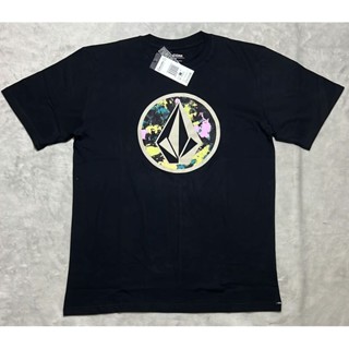 เสื้อยืด พิมพ์ลาย VOLCOM Amd 7778 สีดํา สําหรับผู้ชาย