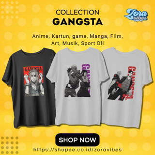 เสื้อยืด ผ้าฝ้าย ลาย Gangsta Combed 30s สําหรับผู้ชาย