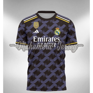 เสื้อกีฬาแขนสั้น ลายทีม Real Madrid Away 2023 2024