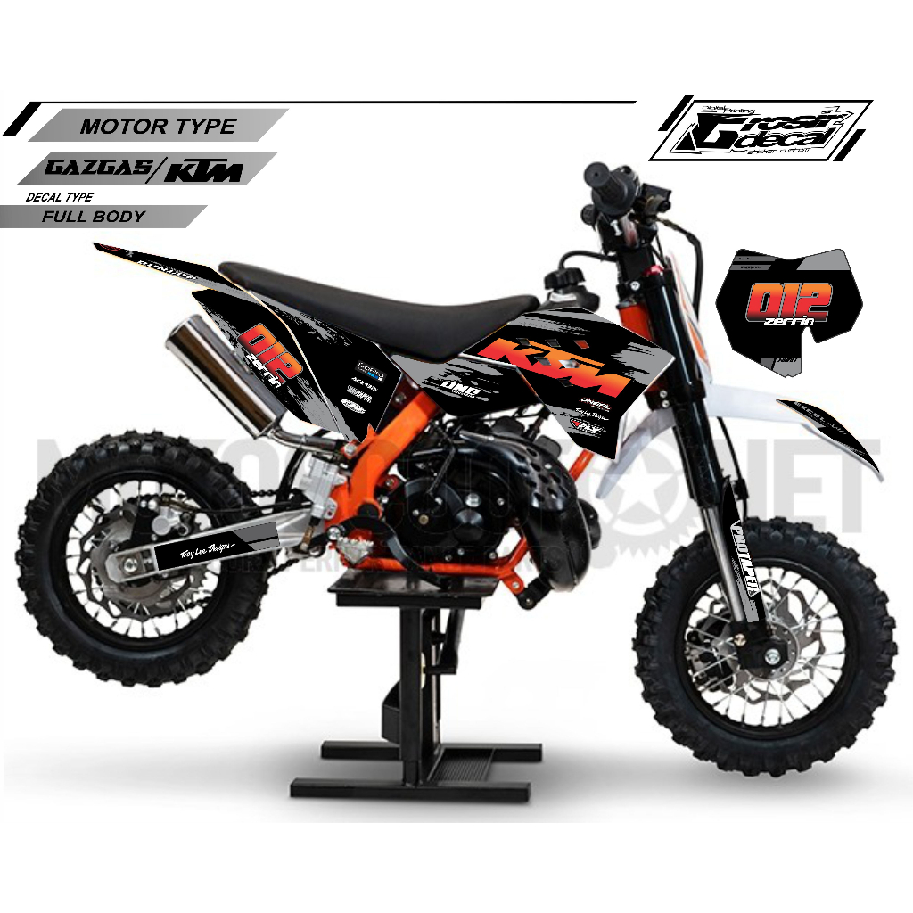 สติ๊กเกอร์รูปลอก Mini trail Gazgas 50cc / KTM 50cc / SSR 50cc Full body Free Request
