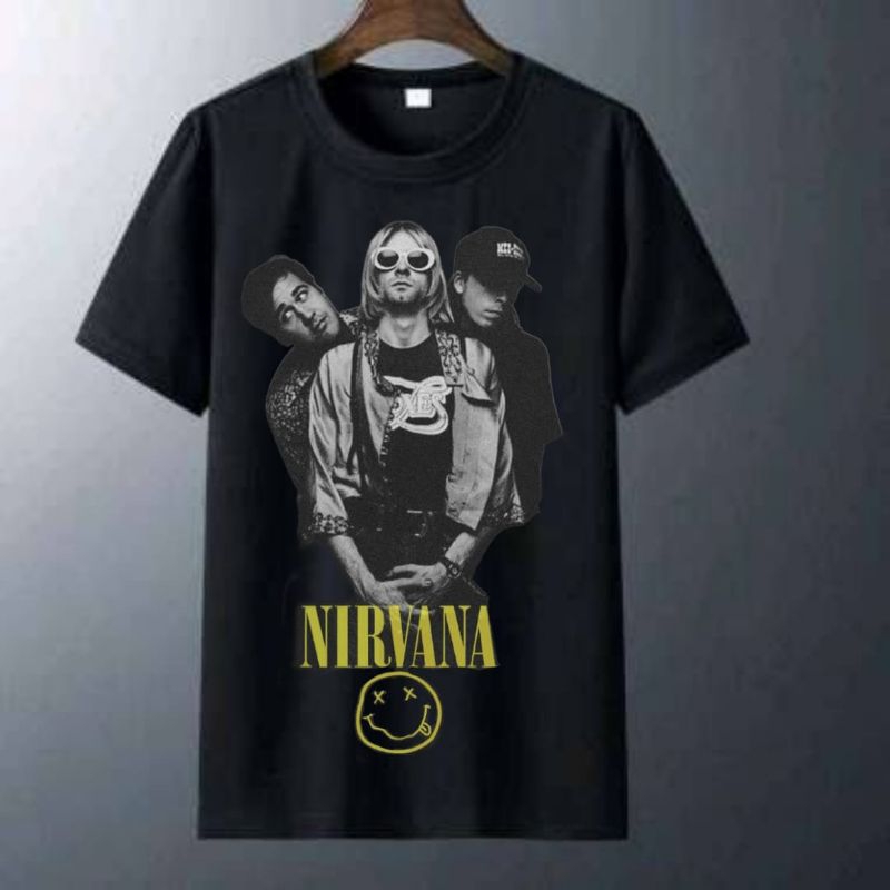 เสื้อยืดวง Nirvana/เสื้อยืด Distro/เสื้อยืดพรีเมี่ยม/unisex/เสื้อยืด distro ผู้ชาย/วง Nirvana