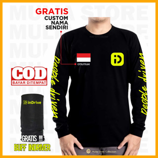 เสื้อยืดแขนยาว ผ้าฝ้าย ลาย Combed 30s Indrive Free To Use Your Own Name สําหรับผู้ชาย