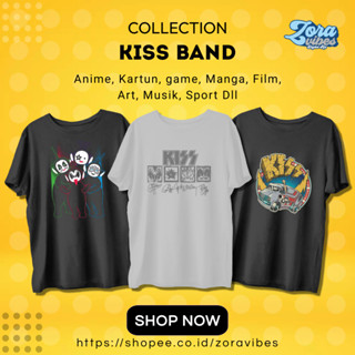 Kaos KISS - เสื้อยืดพรีเมี่ยม KISS kaos vintage kaos band tshirt ผู้ชายผู้หญิง