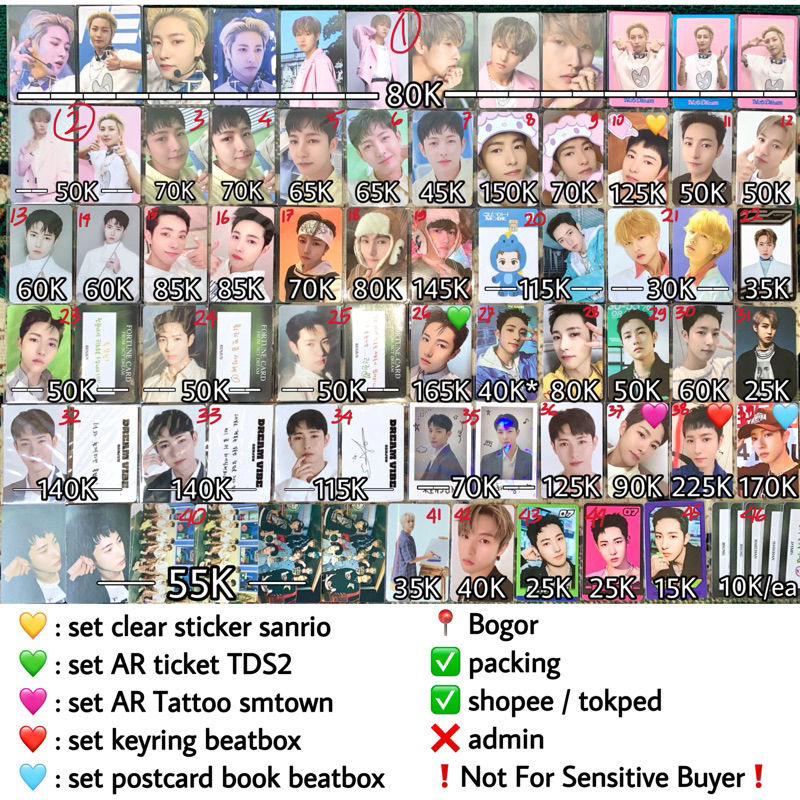 Photocard Renjun aab rj pc Glitch Mode Candy TDS ซักรีด NCT Dream Sanrio yzy ld kwangya beatbox pink