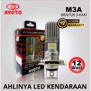 หลอดไฟหน้า Led สว่างมาก สีขาว สําหรับรถจักรยานยนต์ Ayoto M3A H4 Vixion Cb 150r Ninja 150r Cb150R