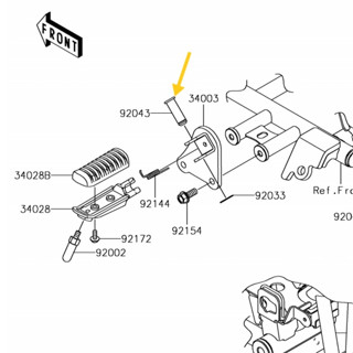 หมุดสลักเกลียว ด้านหน้า สําหรับ Kawasaki รุ่น W175