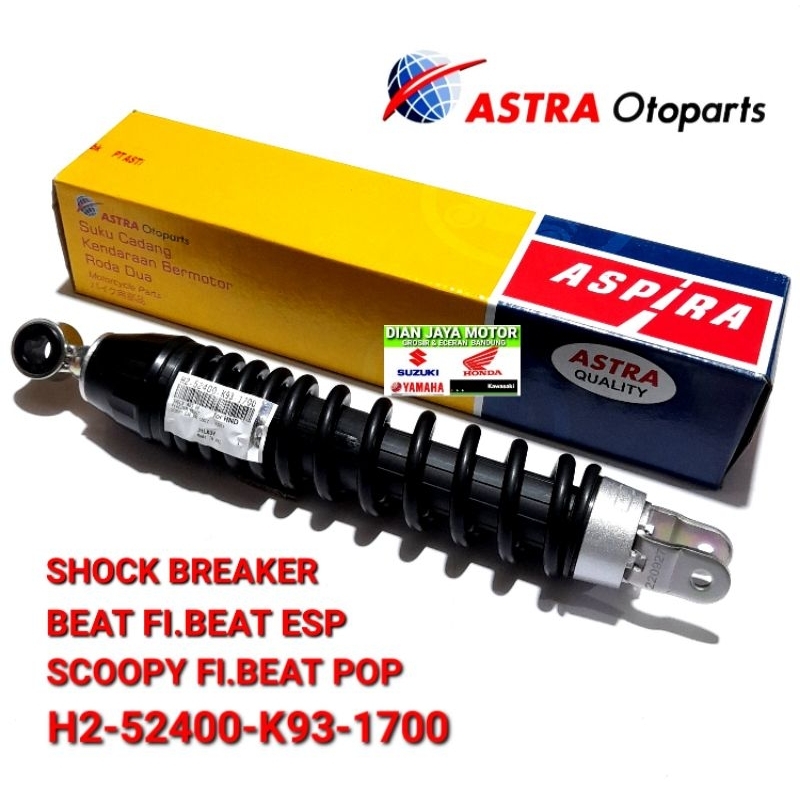 (Aspira) Sok Belakang K93 HONDA Beat Fi Scoopy fi Pop Genio H2-52400-K93-1700 Ori Astra Aspira Shock