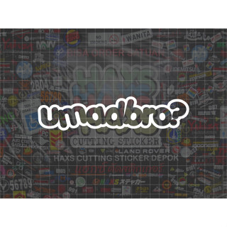 สติกเกอร์ตัด Umadbro ขนาด 20 ซม. สําหรับกระจกรถยนต์