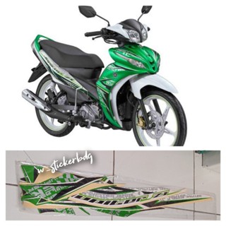 สติกเกอร์ลายทาง สีเขียว สําหรับ Yamaha Jupiter Z1 2013