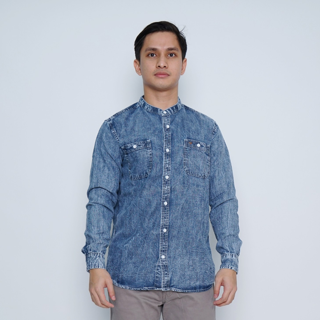 KEMEJA Baihaqi Cocoa Denim Shirt 4,5oz Rafif Bio Snow BKK47B