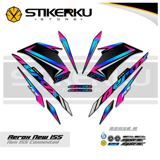 ใหม่ สติกเกอร์เชื่อมต่อ AEROX 155 MOTIF 8 COMBO COLOR พื้นฐาน สีดํา สติกเกอร์ AEROX 155 เชื่อมต่อ AEROX 155 เชื่อมต่อสติกเกอร์ AEROX 155 เชื่อมต่อลิสต์ เสา ตัวแปร NVX สติกเกอร์ AEROX 1555 เชื่อมต่อสต็อก DECAL Stickerkustore