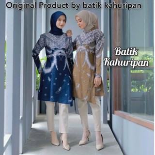 ผ้าบาติก เสื้อทูนิค ผู้หญิง สไตล์โมเดิร์น seno ayu motif by batik kahuripan