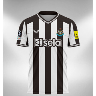 เสื้อกีฬาแขนสั้น ลายทีม Newcastllee Home 2023 2024 UCL