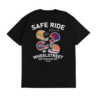 เสื้อยืด ลาย kaos kaos kaos SAFE RIDE Wheel Street