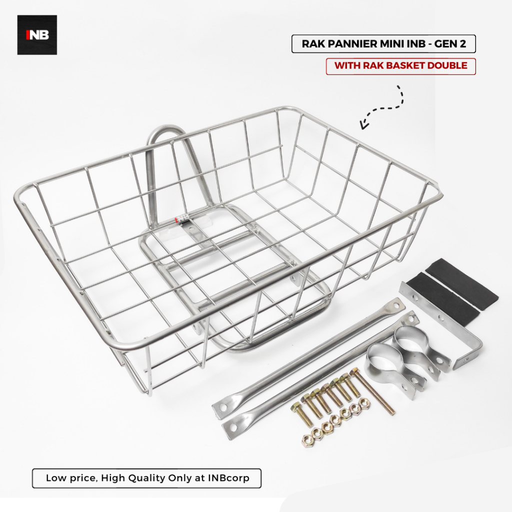 ONE SET BICYCLE BASKET PACKAGE - Custom ALL BIKE Pannier Rack Bundling Package โดย INBcorp - RPRB GEN 2