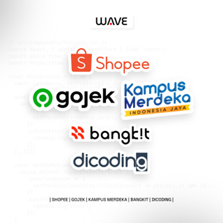 สติกเกอร์ไวนิล กันน้ํา สําหรับติดตกแต่งรถยนต์ Gojek Shopee Bangkit Merdeka Campus Dicoding