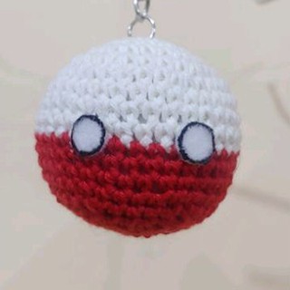 Gantungan Amigurumi พวงกุญแจ - Country Ball