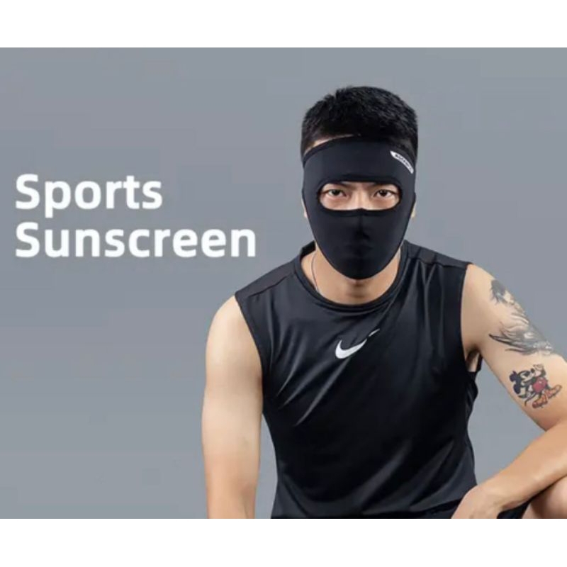 Rockbros MZ001 หน้ากากสั้นป้องกันใบหน้า Balaclava UPF 50+ ฤดูร้อนป้องกันแสงแดดหน้ากากขี่จักรยานผ้าไห