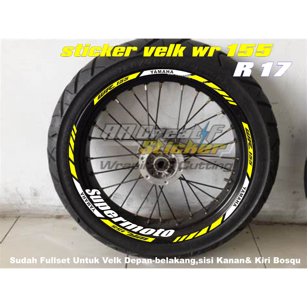 สติกเกอร์ VELK YAMAHA WR 155 SUPERMOTO R17