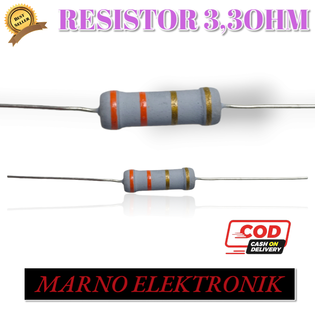 RESISTOR 2 WATT 4x (4 ชิ้น) 3.3OHM 3.9OHM 4.7OHM 5.6OHM 6.8OHM 8.2OHM 10OHM 12OHM 15OHM 18OHM 22OHM 