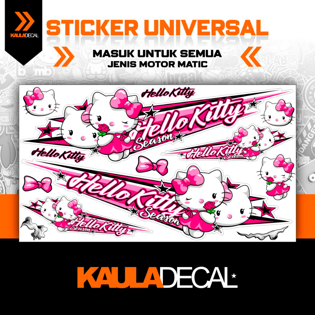 ALL IZIOMATIC STRIPING STICKER MOTIF 246 / UNIVERSAL MATIC / สติ๊กเกอร์ / BEAT / VARIO / SCOOPY / FINO / AEROX / SUZUKI NEX / LEXI / NMAX / PCX / FAZ / FREEGO / FILANO / อีทีซี. / สวัสดี คิตตี้
