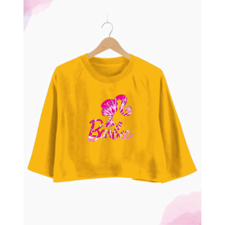 เสื้อยืดครอป โอเวอร์ไซซ์ dtf มือ 3/4