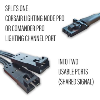 Corsair สายเคเบิลแยกสายไฟ 3pin 3 สาย สําหรับ Corsair RGB LED Strip