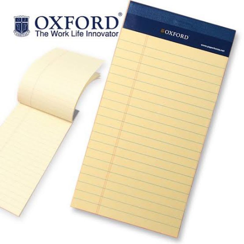 Oxford LEGAL PAD NOTEPAD MEMO NOTES Book Torn Top